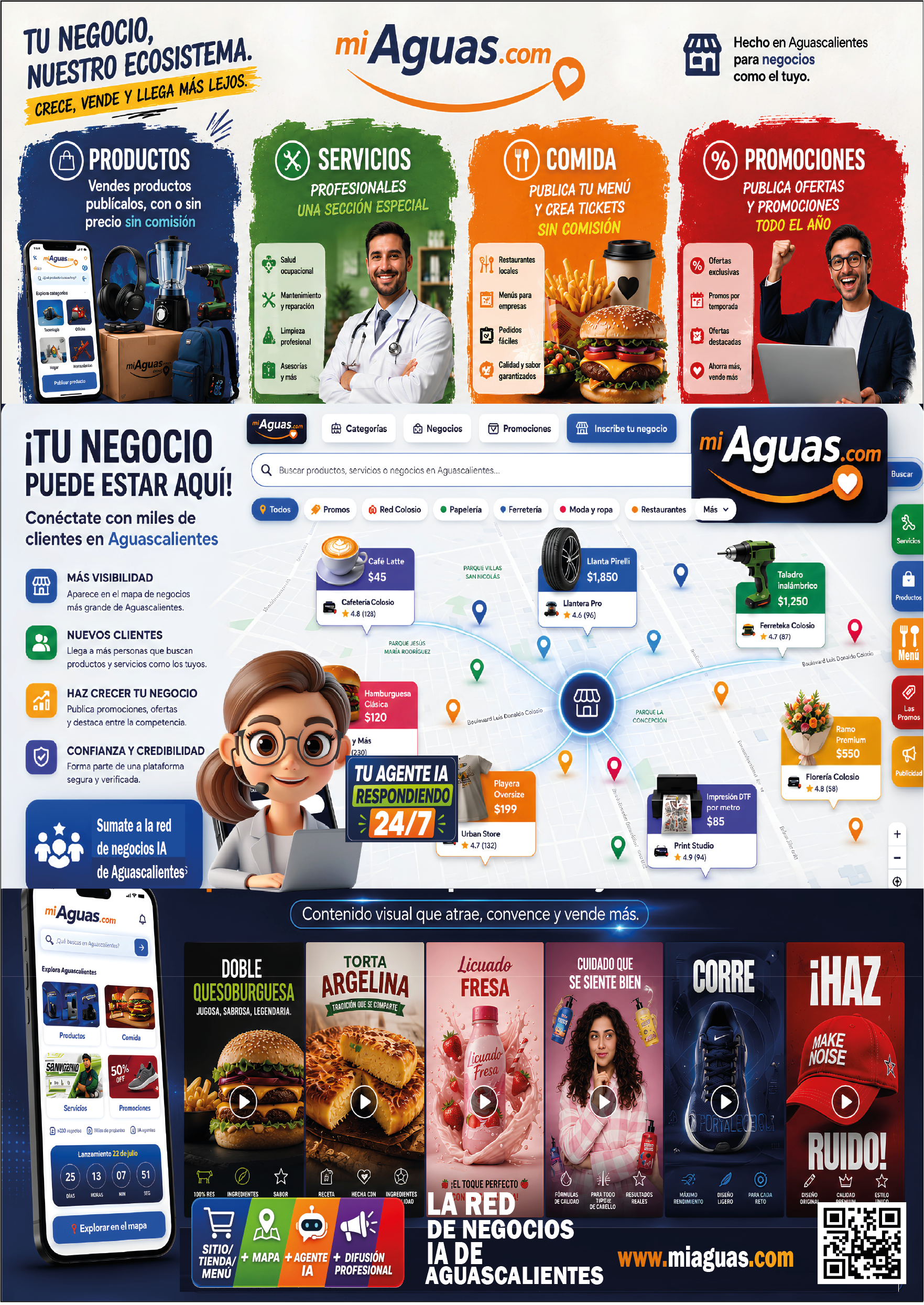 Flyer MiAguas — Tu negocio, nuestro ecosistema